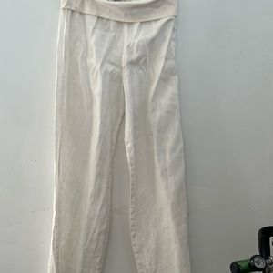 Hard Tail white linen pants